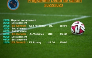 Programme reprise U17