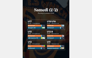 Planning samedi/2
