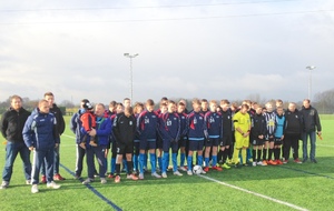 Hommage des U17 suite attentats Paris