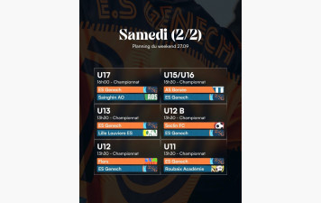 Planning samedi/2