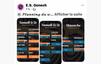 Planning du week end