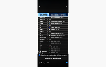 Planning 14 et 15 mars …