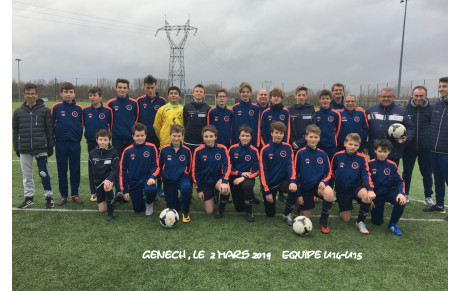Revue d'effectif pour les U15  face à Provin ...