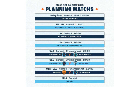 Planning week end