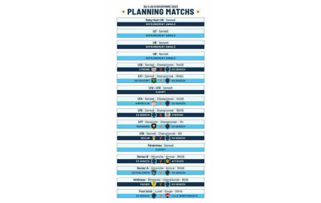 Planning WE du 4 au 6 novembre