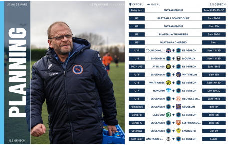Planning 23 et 24 mars