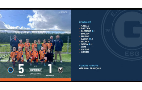 Mention spéciale pour les U11…