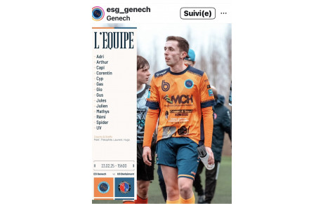 Le match du jour …