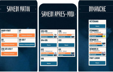 Planning des 5 et 6 avril 2025